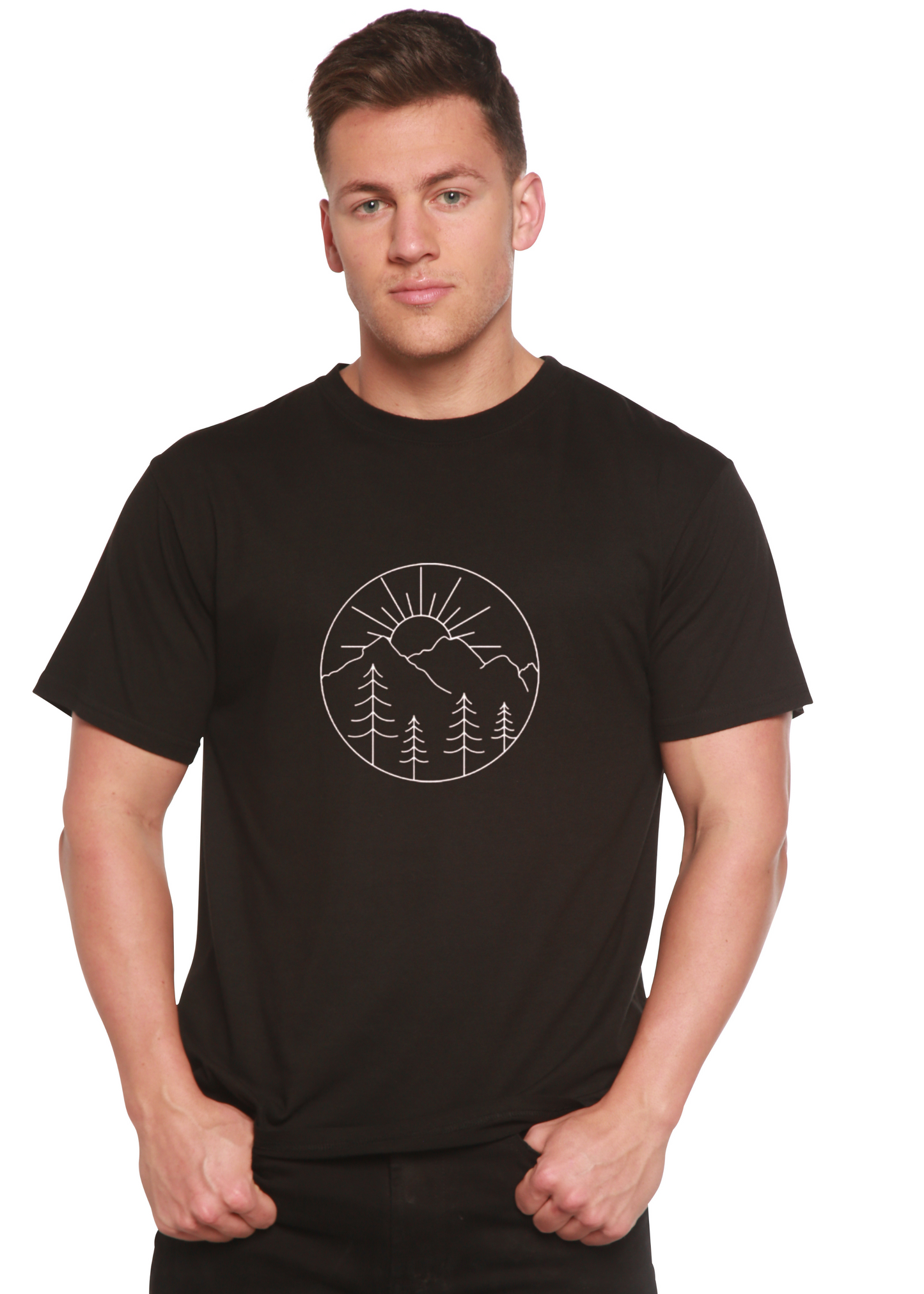 Nature Lover Hike Men's Bamboo Viscose/Organic Cotton Short Sleeve Graphic T-Shirt