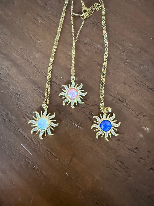 cz sun pendant