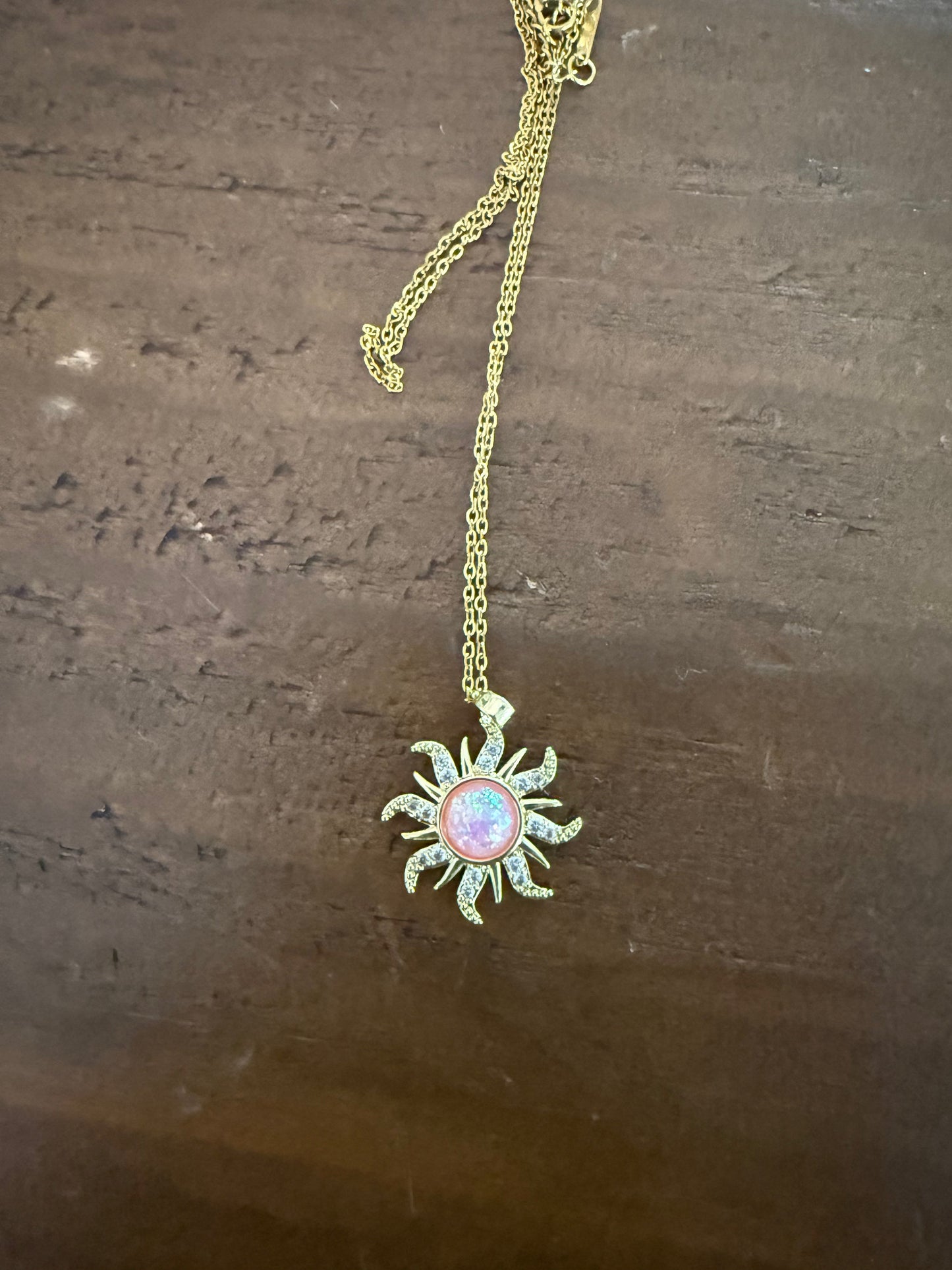 cz sun pendant