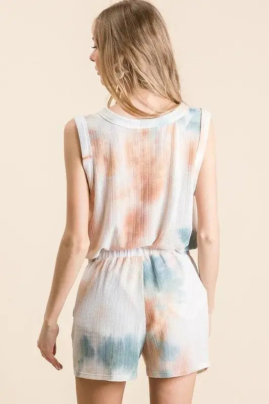 Women's Loungewear Set - Tie Dye Knit - Two Piece