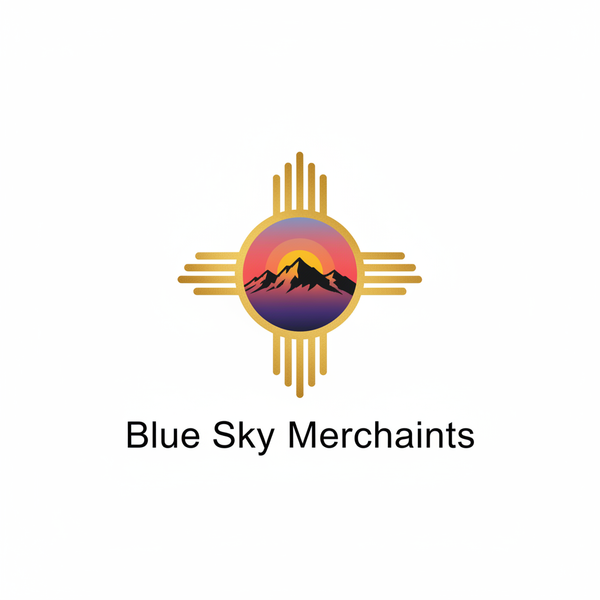 Blue Sky Merchants Zia Symbol Logo