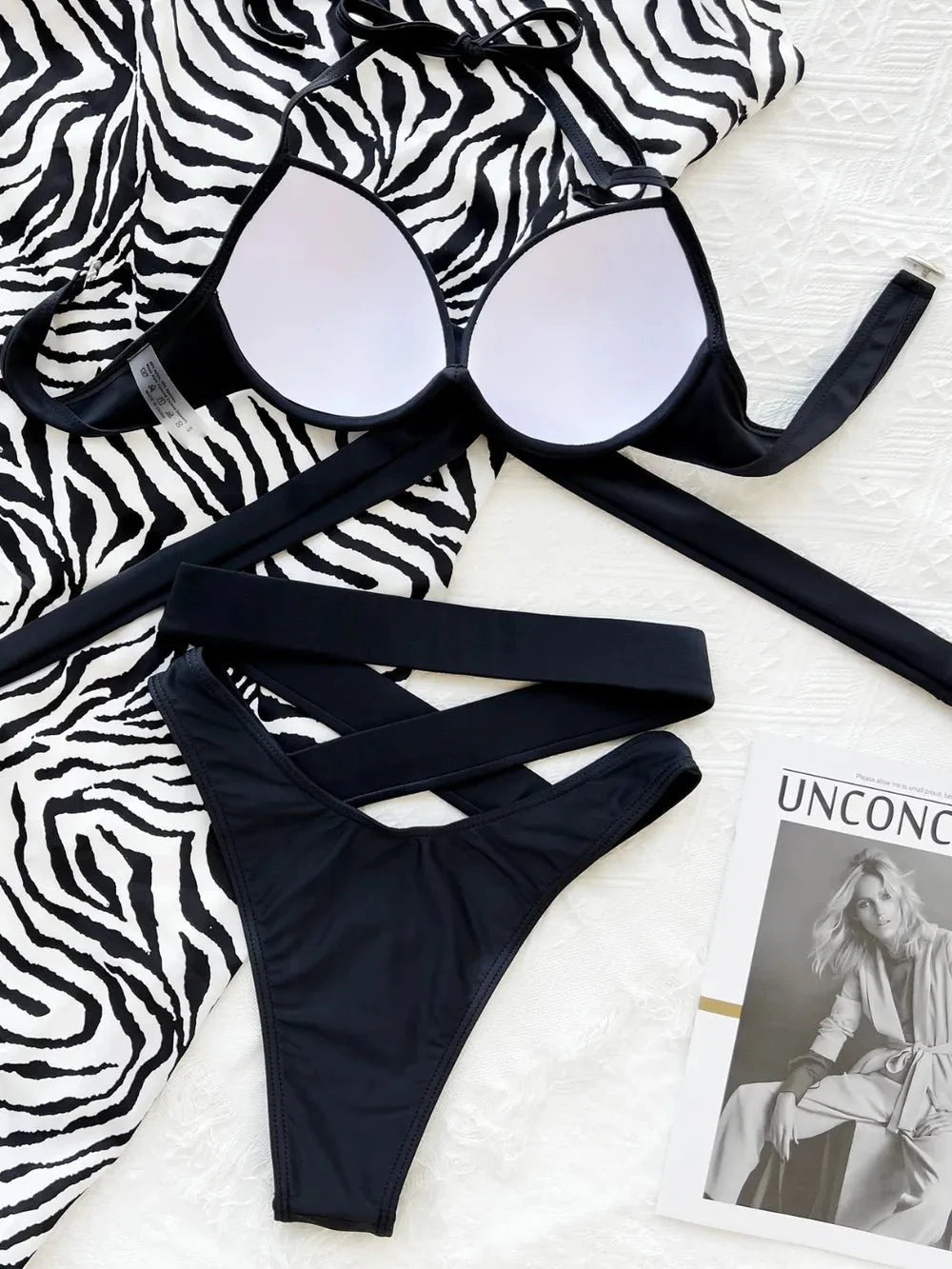 Fashion Crisscross Halter Neck Bikini Set