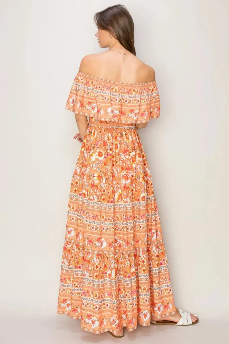 Dresses Trendsi Floral Maxi Dress Women's Off-Shoulder Tie Front Summer Dress - Flowy & Chic