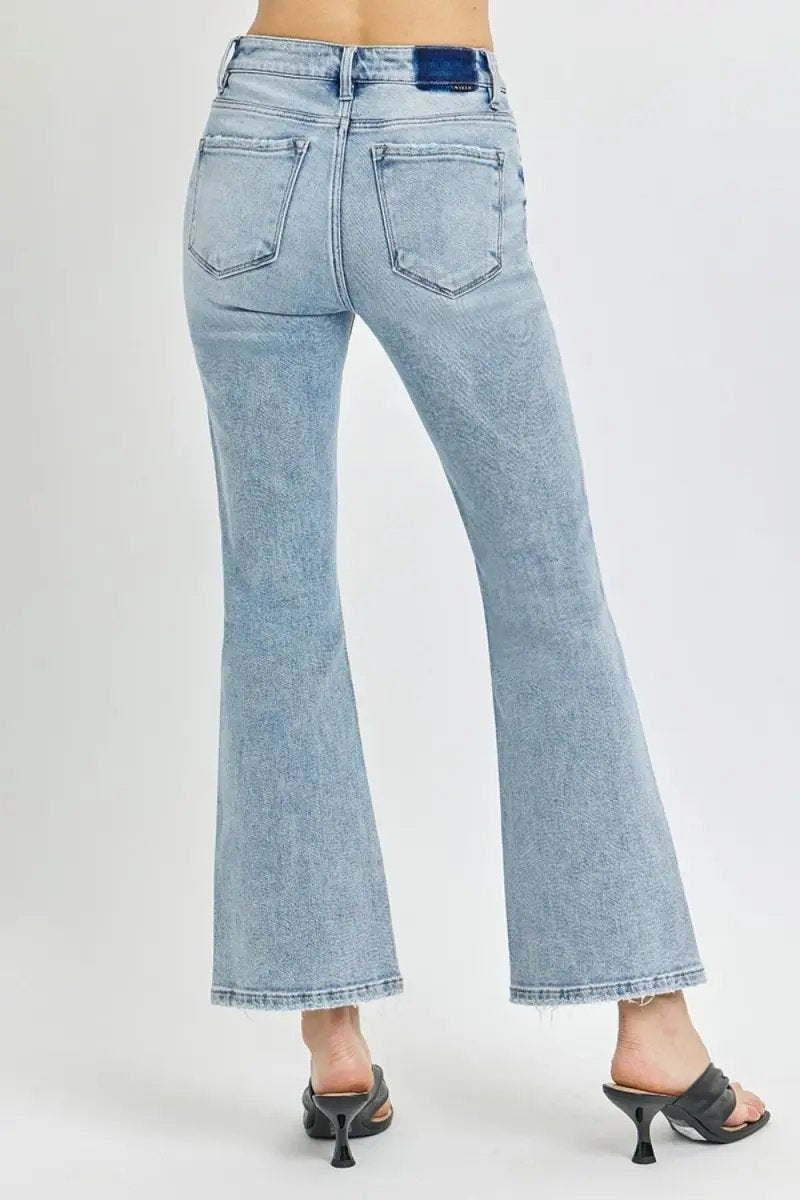 Shoes Trendsi RISEN High Rise Flare Jeans Women's Everyday Denim Slimming, USA Ship