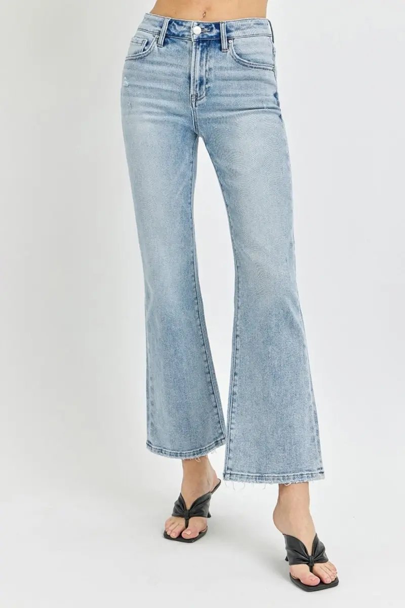 Shoes Trendsi RISEN High Rise Flare Jeans Women's Everyday Denim Slimming, USA Ship